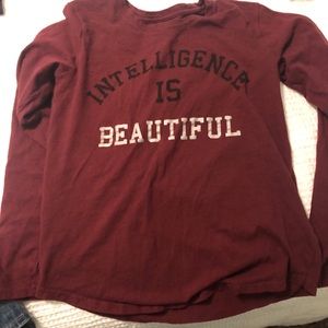 Old Navy Sz 14 maroon long sleeve graphic tee